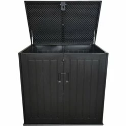 Coffre De Rangement Jardin En Résine Gardiun Soften 775 L Fermeture Amortisseur à Gaz 116x71x109/112,5 Cm Noir -Rangement de jardin Soldes 48889447 5