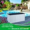 FIXKIT Coffre De Jardin De Rangement Extérieur 112x49x53cm，Coffre De Jardin 265L Avec Poignées Et Roulettes -Rangement de jardin Soldes 50102047 1