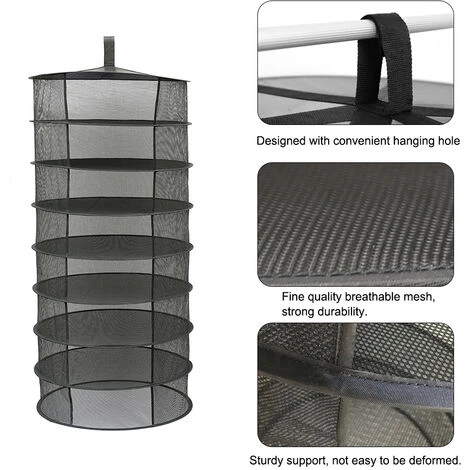 SUPERSELLER Etagère De Jardin 4 Couches Panier Suspendu Pliant Etendoir Herb Dry Net Ouverture Forme Sèche Sac Maille 600mm Diamètre Pour Herbes Fleurs Bourgeons Plantes, 4 Couches - 4 Couches 7 SUPERSELLER Etagère De Jardin 4 Couches Panier Suspendu Pliant Etendoir Herb Dry Net Ouverture Forme Sèche Sac Maille 600mm Diamètre Pour Herbes Fleurs Bourgeons Plantes, 4 Couches - 4 Couches – Image 5