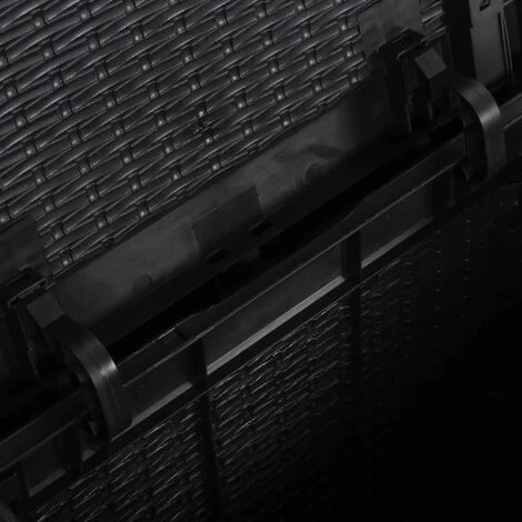 VidaXL Boîte De Rangement De Jardin 90 L Noir PP Rotin - Noir 7 VidaXL Boîte De Rangement De Jardin 90 L Noir PP Rotin - Noir – Image 5