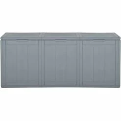 VidaXL Boîte De Rangement De Jardin 270 L Gris PP Rotin - Gris -Rangement de jardin Soldes 50394819 2
