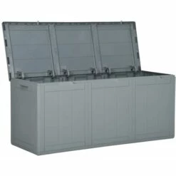 VidaXL Boîte De Rangement De Jardin 270 L Gris PP Rotin - Gris -Rangement de jardin Soldes 50394819 4