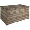 TECTAKE Coffre De Jardin Oslo - Coffre De Rangement Exterieur, Malle De Rangement, Caisse De Stockage De Jardin - Marron Naturel