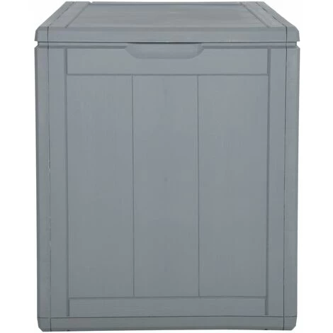 VidaXL Boîte De Rangement De Jardin 90 L Gris PP Rotin - Gris 4 VidaXL Boîte De Rangement De Jardin 90 L Gris PP Rotin - Gris – Image 2