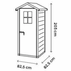 EZOOZA Tuscany Evo 80 Abri En Résine 1 M² 97 X 97 X 203 Cm Blanc/Beige - Beige -Rangement de jardin Soldes 50681567 2