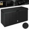 KESSER® Caisse De Rangement | Coffre à Coussins 290 litres Avec Roulettes, Couvercle Rabattable, Poignées, Plastique Façon Rotin | Coffre De Jardin | Coffre De Rangement Extérieur Résistant Aux Intempéries | Bac De Rangement -Rangement de jardin Soldes 50753187 1