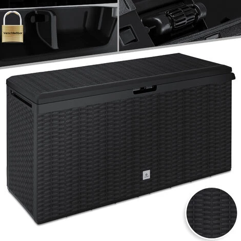 KESSER® Caisse De Rangement | Coffre à Coussins 290 litres Avec Roulettes, Couvercle Rabattable, Poignées, Plastique Façon Rotin | Coffre De Jardin | Coffre De Rangement Extérieur Résistant Aux Intempéries | Bac De Rangement 3 KESSER® Caisse De Rangement | Coffre à Coussins 290 litres Avec Roulettes, Couvercle Rabattable, Poignées, Plastique Façon Rotin | Coffre De Jardin | Coffre De Rangement Extérieur Résistant Aux Intempéries | Bac De Rangement