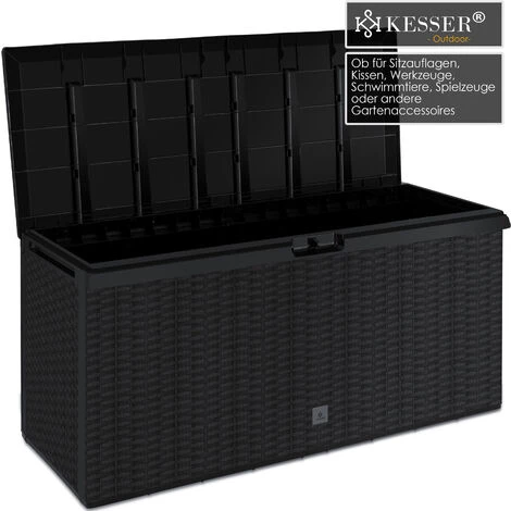 KESSER® Caisse De Rangement | Coffre à Coussins 290 litres Avec Roulettes, Couvercle Rabattable, Poignées, Plastique Façon Rotin | Coffre De Jardin | Coffre De Rangement Extérieur Résistant Aux Intempéries | Bac De Rangement 5 KESSER® Caisse De Rangement | Coffre à Coussins 290 litres Avec Roulettes, Couvercle Rabattable, Poignées, Plastique Façon Rotin | Coffre De Jardin | Coffre De Rangement Extérieur Résistant Aux Intempéries | Bac De Rangement – Image 3
