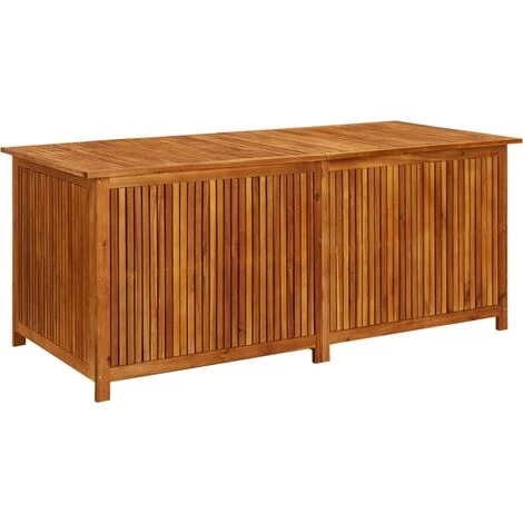 VidaXL Boîte De Rangement De Jardin 175x80x75 Cm Bois D'acacia Solide - Brun 3 VidaXL Boîte De Rangement De Jardin 175x80x75 Cm Bois D'acacia Solide - Brun