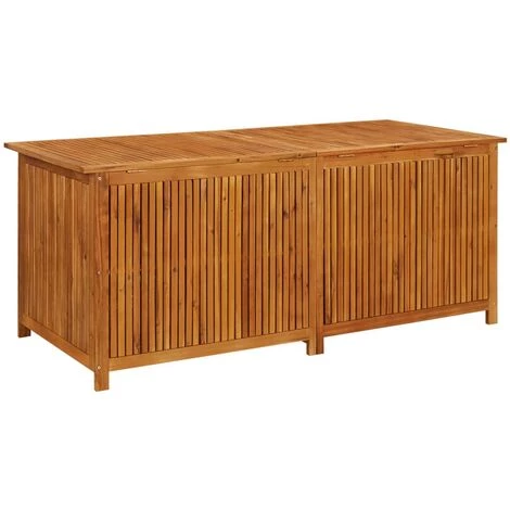 VidaXL Boîte De Rangement De Jardin 175x80x75 Cm Bois D'acacia Solide - Brun 6 VidaXL Boîte De Rangement De Jardin 175x80x75 Cm Bois D'acacia Solide - Brun – Image 4