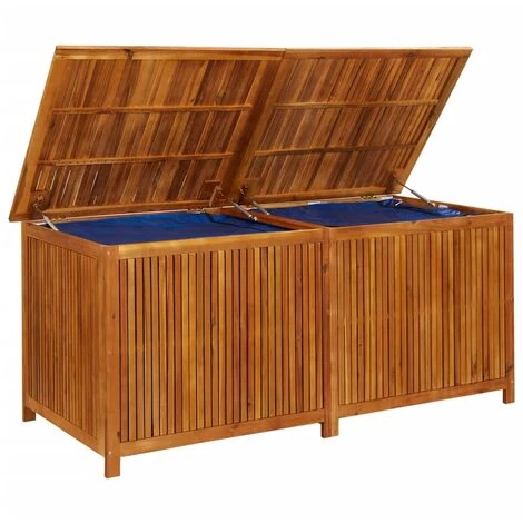 VidaXL Boîte De Rangement De Jardin 175x80x75 Cm Bois D'acacia Solide - Brun 7 VidaXL Boîte De Rangement De Jardin 175x80x75 Cm Bois D'acacia Solide - Brun – Image 5