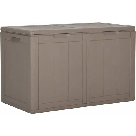 VidaXL Boîte De Rangement De Jardin 180 L Marron PP Rotin - Brun 3 VidaXL Boîte De Rangement De Jardin 180 L Marron PP Rotin - Brun