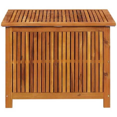 VidaXL Boîte De Rangement De Jardin 75x75x58 Cm Bois D'acacia Solide - Brun 4 VidaXL Boîte De Rangement De Jardin 75x75x58 Cm Bois D'acacia Solide - Brun – Image 2
