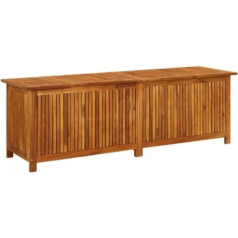 VidaXL Boîte De Rangement De Jardin 175x50x58 Cm Bois D'acacia Solide - Brun 3 VidaXL Boîte De Rangement De Jardin 175x50x58 Cm Bois D'acacia Solide - Brun