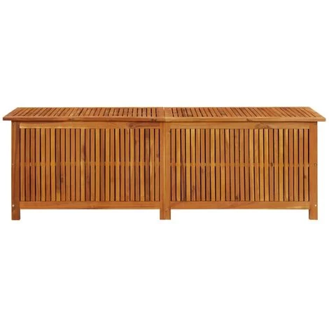 VidaXL Boîte De Rangement De Jardin 175x50x58 Cm Bois D'acacia Solide - Brun 4 VidaXL Boîte De Rangement De Jardin 175x50x58 Cm Bois D'acacia Solide - Brun – Image 2