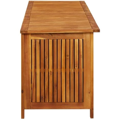 VidaXL Boîte De Rangement De Jardin 175x50x58 Cm Bois D'acacia Solide - Brun 5 VidaXL Boîte De Rangement De Jardin 175x50x58 Cm Bois D'acacia Solide - Brun – Image 3