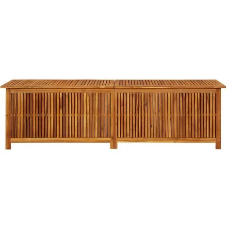 VidaXL Boîte De Rangement De Jardin 200x50x58 Cm Bois D'acacia Solide - Brun 4 VidaXL Boîte De Rangement De Jardin 200x50x58 Cm Bois D'acacia Solide - Brun – Image 2