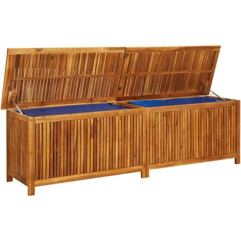 VidaXL Boîte De Rangement De Jardin 200x50x58 Cm Bois D'acacia Solide - Brun 7 VidaXL Boîte De Rangement De Jardin 200x50x58 Cm Bois D'acacia Solide - Brun – Image 5