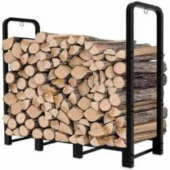 ZHUOXUAN Support à Bois De Chauffage Porte-bûches De Cheminée Porte-bûches Extérieur Pour Bois De Chauffage Support De Stockage De 1.22m
