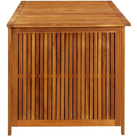 VidaXL Boîte De Rangement De Jardin 150x80x75 Cm Bois D'acacia Solide - Brun 5 VidaXL Boîte De Rangement De Jardin 150x80x75 Cm Bois D'acacia Solide - Brun – Image 3