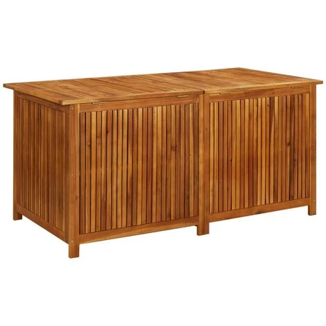 VidaXL Boîte De Rangement De Jardin 150x80x75 Cm Bois D'acacia Solide - Brun 6 VidaXL Boîte De Rangement De Jardin 150x80x75 Cm Bois D'acacia Solide - Brun – Image 4