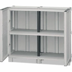 Dmora Armoire Polyvalente Extérieure Ou Intérieure, Plateau Mobile à 2 Portes Et étagère De Polypropylène, 100% Made In Italy, 100x39h92 Cm, Couleur Gris Clair 9 Dmora Armoire Polyvalente Extérieure Ou Intérieure, Plateau Mobile à 2 Portes Et étagère De Polypropylène, 100% Made In Italy, 100x39h92 Cm, Couleur Gris Clair -Rangement de jardin Soldes 51647089 3