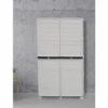 Dmora Armoire Extérieure Ou Intérieure, 2 Portes Et 3 Niveaux En Polypropylène, 100% Made In Italy, 100x39h172 Cm, Couleur Gris Clair -Rangement de jardin Soldes 51647091 1