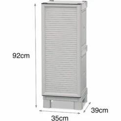 Dmora Armoire Polyvalente Multi-usine Ou Interne, Une Armoire Basse à 1 Porte Et 1 étagère En Polypropylène, 100% Made In Italy, 35x39h92 Cm, Couleur Gris Clair -Rangement de jardin Soldes 51647092 5