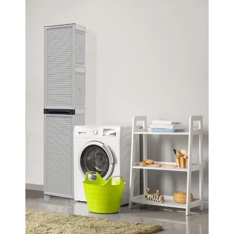 Dmora Armoire Extérieure Ou Intérieure, Polypropylène Mobile à 1 Porte, 100% Made In Italy, 35x39h172 Cm, Couleur Gris Clair 3 Dmora Armoire Extérieure Ou Intérieure, Polypropylène Mobile à 1 Porte, 100% Made In Italy, 35x39h172 Cm, Couleur Gris Clair