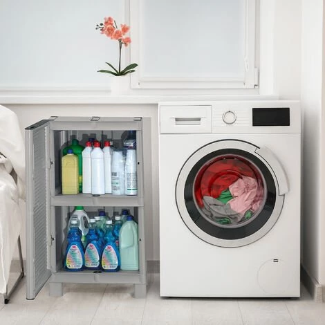 Dmora Cabinet Multi-usage Ou Interne, Une Armoire Basse à 1 Porte Et 1 étagère En Polypropylène, 100% Made In Italy, 50x39h92 Cm, Couleur Gris Clair 3 Dmora Cabinet Multi-usage Ou Interne, Une Armoire Basse à 1 Porte Et 1 étagère En Polypropylène, 100% Made In Italy, 50x39h92 Cm, Couleur Gris Clair