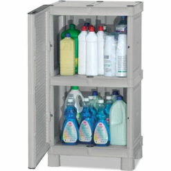 Dmora Cabinet Multi-usage Ou Interne, Une Armoire Basse à 1 Porte Et 1 étagère En Polypropylène, 100% Made In Italy, 50x39h92 Cm, Couleur Gris Clair 9 Dmora Cabinet Multi-usage Ou Interne, Une Armoire Basse à 1 Porte Et 1 étagère En Polypropylène, 100% Made In Italy, 50x39h92 Cm, Couleur Gris Clair -Rangement de jardin Soldes 51647095 3