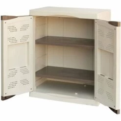 Dmora Armoire Extérieure Ou Interne Polyvalente, Armoire Basse Avec 2 Portes Et 2 Niveaux En Polypropylène, 100% Made In Italy, 70x47h90 Cm, Couleur Beige 8 Dmora Armoire Extérieure Ou Interne Polyvalente, Armoire Basse Avec 2 Portes Et 2 Niveaux En Polypropylène, 100% Made In Italy, 70x47h90 Cm, Couleur Beige -Rangement de jardin Soldes 51647107 3
