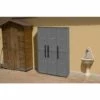 Dmora Armoire Extérieure Ou Intérieure, 3 Portes Et 3 Niveaux En Polypropylène Ajustables, 100% Made In Italy, 102x37h163 Cm, Couleur Grise -Rangement de jardin Soldes 51647124 1