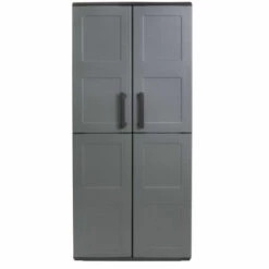 Dmora Armoire Polyvalente Extérieure Ou Intérieure, Mobile 2 Portes Et 3 Niveaux De Polypropylène Ajustables, 100% Made In Italy, 68x37h163 Cm, Couleur Grise 11 Dmora Armoire Polyvalente Extérieure Ou Intérieure, Mobile 2 Portes Et 3 Niveaux De Polypropylène Ajustables, 100% Made In Italy, 68x37h163 Cm, Couleur Grise -Rangement de jardin Soldes 51647155 5