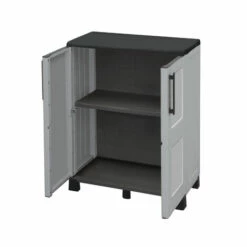Dmora Cabinet Extérieure Ou Interne Polyvalent, Armoire Basse Avec 2 Portes Et 1 étagère En Polypropylène, 100% Made In Italy, 68x37h90 Cm, Couleur Gris Clair 9 Dmora Cabinet Extérieure Ou Interne Polyvalent, Armoire Basse Avec 2 Portes Et 1 étagère En Polypropylène, 100% Made In Italy, 68x37h90 Cm, Couleur Gris Clair -Rangement de jardin Soldes 51647170 3