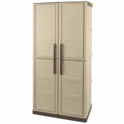 Dmora Armoire Extérieure Ou Intérieure, 2 Portes Et 3 Niveaux En Polypropylène, 100% Made In Italy, 70x39h165 Cm, Couleur Beige 8 Dmora Armoire Extérieure Ou Intérieure, 2 Portes Et 3 Niveaux En Polypropylène, 100% Made In Italy, 70x39h165 Cm, Couleur Beige -Rangement de jardin Soldes 51647188 2