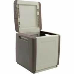 Dmora Tronc De Conteneur Polyvalent Polypropylène, Boîte Pleine Longueur, 100% Made In Italy, 54x53h57 Cm, Couleur Gris Clair -Rangement de jardin Soldes 51647194 3