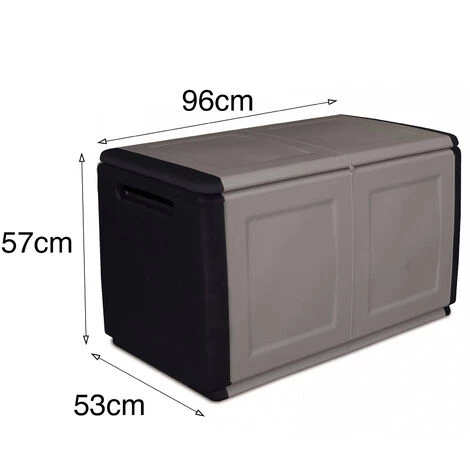 Dmora Tronc De Conteneur Polyvalent Polypropylène, Boîte Pleine Longueur, 100% Made In Italy, 96x53h57 Cm, Couleur Grise 6 Dmora Tronc De Conteneur Polyvalent Polypropylène, Boîte Pleine Longueur, 100% Made In Italy, 96x53h57 Cm, Couleur Grise – Image 4