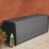 Dmora Tronc De Conteneur Polyvalent En Polypropylène, Garage, 100% Made In Italy, 138x53h57 Cm, Couleur Grise -Rangement de jardin Soldes 51647201 1