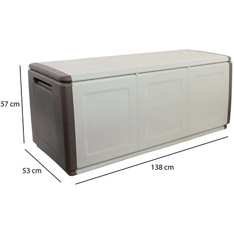 Dmora Tronc De Conteneur Polyvalent En Polypropylène, Boîte Pleine Longueur, 100% Made In Italy, 138x53h57 Cm, Couleur Gris Clair 6 Dmora Tronc De Conteneur Polyvalent En Polypropylène, Boîte Pleine Longueur, 100% Made In Italy, 138x53h57 Cm, Couleur Gris Clair – Image 4