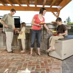 Lifetime Coffre De Rangement Extérieur 492L PEHD -Rangement de jardin Soldes 51755357 3