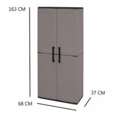 Dmora Armoire Polyvalente Extérieure Ou Intérieure, Mobile 2 Portes Et 3 Niveaux De Polypropylène Ajustables, 100% Made In Italy, 68x37h163 Cm, Couleur Grise 11 Dmora Armoire Polyvalente Extérieure Ou Intérieure, Mobile 2 Portes Et 3 Niveaux De Polypropylène Ajustables, 100% Made In Italy, 68x37h163 Cm, Couleur Grise -Rangement de jardin Soldes 51776664 5