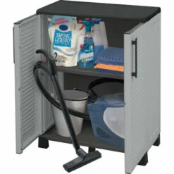 Dmora Cabinet Polyvalent Extérieure Ou Interne, Armoire Basse Avec 2 Portes Et 1 étagère En Polypropylène, 100% Made In Italy, 68x37h90 Cm, Couleur Grise 10 Dmora Cabinet Polyvalent Extérieure Ou Interne, Armoire Basse Avec 2 Portes Et 1 étagère En Polypropylène, 100% Made In Italy, 68x37h90 Cm, Couleur Grise -Rangement de jardin Soldes 51776673 4