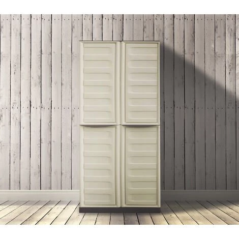 Dmora Armoire Extérieure Ou Intérieure, 2 Portes Et 3 Niveaux En Polypropylène, 100% Made In Italy, 70x39h165 Cm, Couleur Beige 3 Dmora Armoire Extérieure Ou Intérieure, 2 Portes Et 3 Niveaux En Polypropylène, 100% Made In Italy, 70x39h165 Cm, Couleur Beige