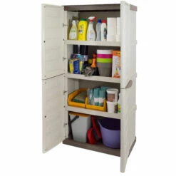 Dmora Armoire Polyvalente Extérieure Ou Intérieure, 2 Portables Mobiles Et 3 Niveaux En Polypropylène, 100% Made In Italy, 70x39h165 Cm, Couleur Beige 10 Dmora Armoire Polyvalente Extérieure Ou Intérieure, 2 Portables Mobiles Et 3 Niveaux En Polypropylène, 100% Made In Italy, 70x39h165 Cm, Couleur Beige -Rangement de jardin Soldes 51776687 4