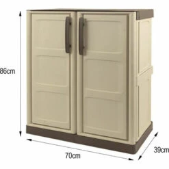 Dmora Armoire Polyvalente Extérieure Ou Interne, Armoire Basse Avec 2 Portes Et 1 étagère En Polypropylène, 100% Made In Italy, 70x39h86 Cm, Couleur Beige 9 Dmora Armoire Polyvalente Extérieure Ou Interne, Armoire Basse Avec 2 Portes Et 1 étagère En Polypropylène, 100% Made In Italy, 70x39h86 Cm, Couleur Beige -Rangement de jardin Soldes 51776689 4