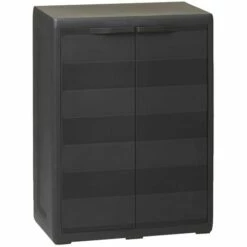 YOUTHUP Armoire De Rangement De Jardin Avec 1 étagère Noir