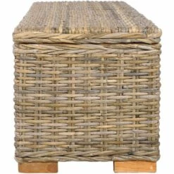 YOUTHUP Boîte De Rangement 120 Cm Rotin Naturel Kubu Et Manguier Solide - Brun 10 YOUTHUP Boîte De Rangement 120 Cm Rotin Naturel Kubu Et Manguier Solide - Brun -Rangement de jardin Soldes 51875615 4