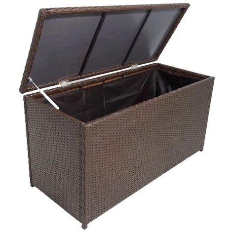 Topdeal Boîte De Rangement De Jardin Marron 120x50x60 Cm Résine Tressée 3 Topdeal Boîte De Rangement De Jardin Marron 120x50x60 Cm Résine Tressée