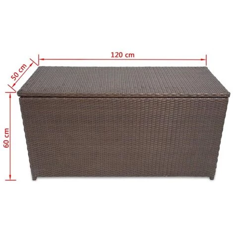 Topdeal Boîte De Rangement De Jardin Marron 120x50x60 Cm Résine Tressée 7 Topdeal Boîte De Rangement De Jardin Marron 120x50x60 Cm Résine Tressée – Image 5